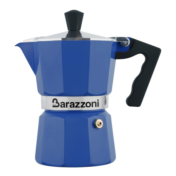 Кофеварка гейзерная на 2 чашки Barazzoni Alluminium, алюминий, синяя