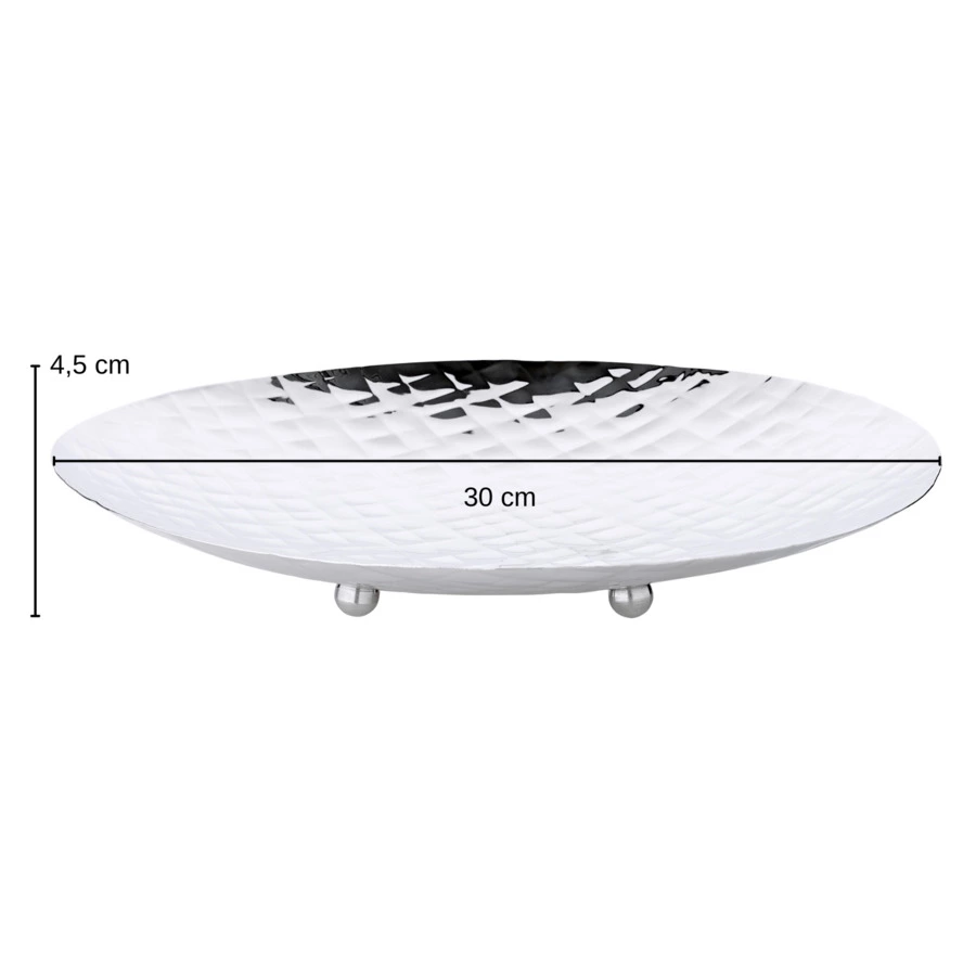 Блюдо на ножках Edzard Леонора Д30хН4,5 см, сталь нержавеющая