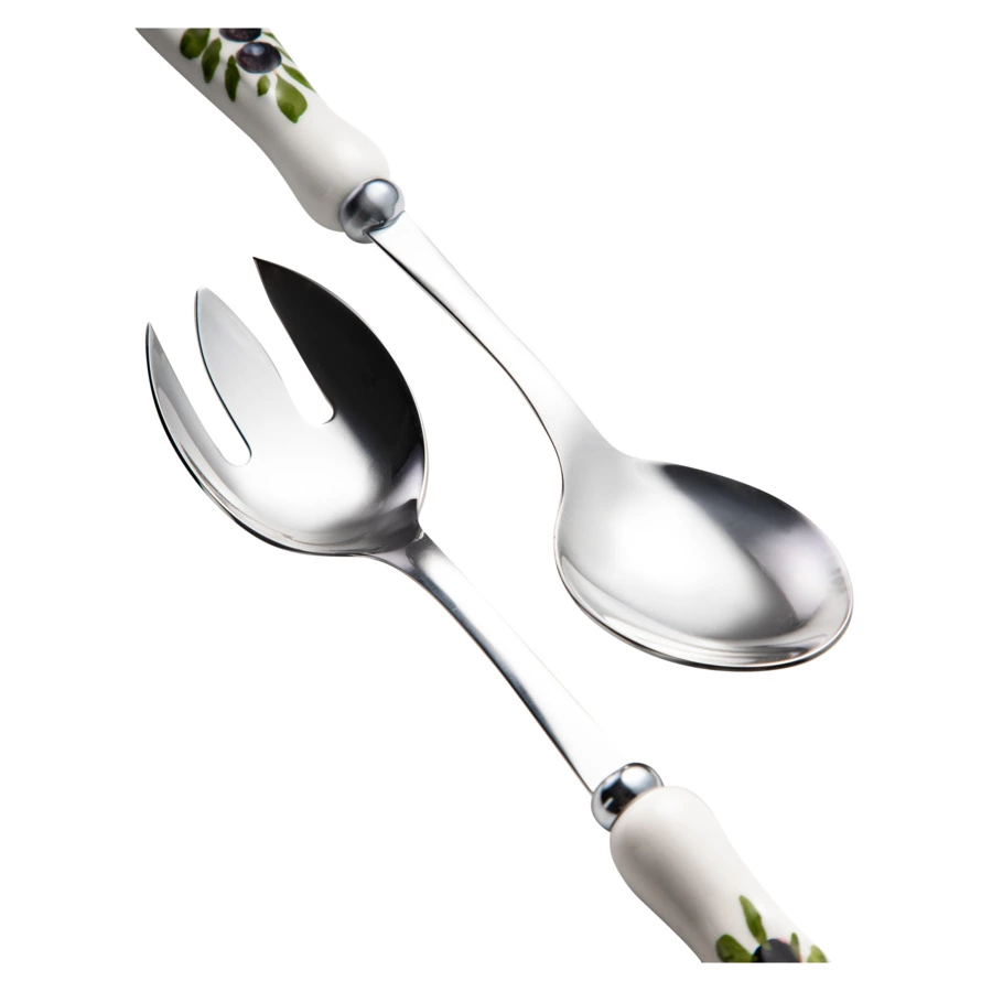 Ложка  для салата Edelweiss Томаты и оливки 26 см, керамика, сталь нержавеющая