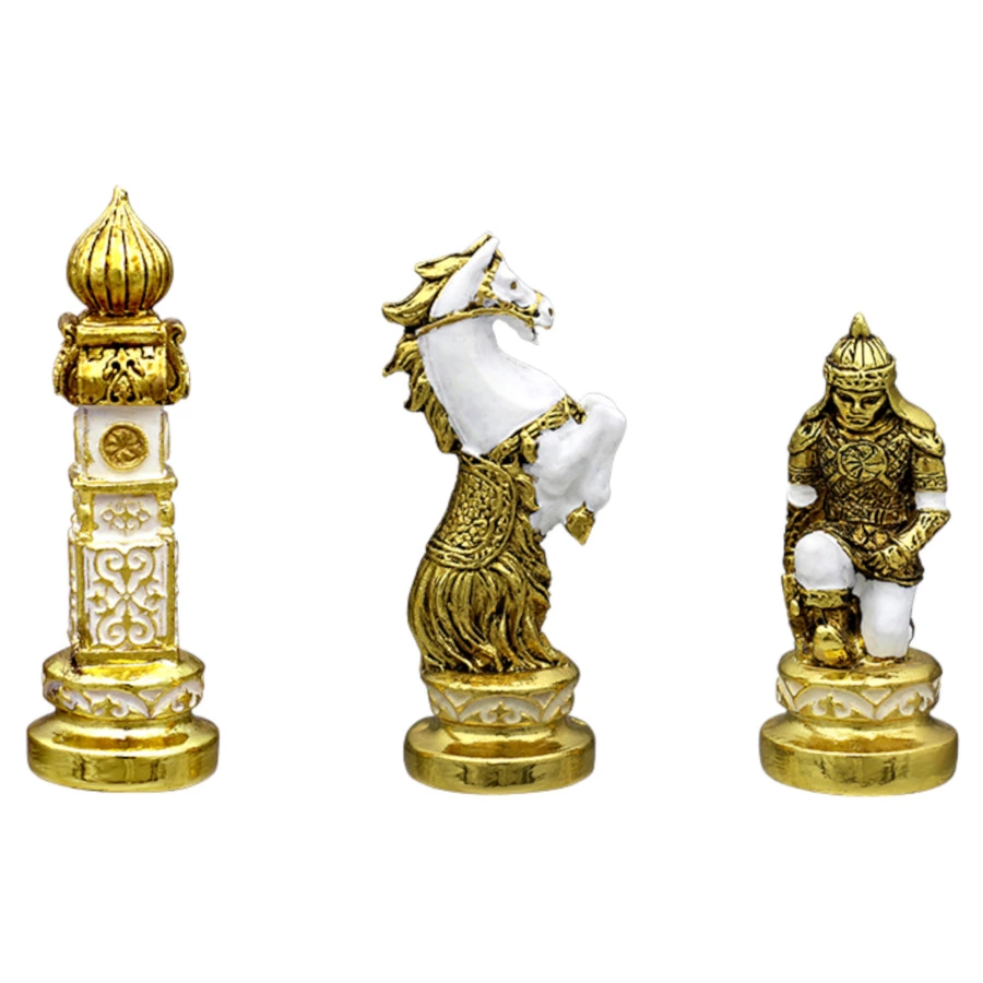 Шахматы Empire Барс 32,8х32,8х5,8 см, фигурки металл, золото, доска дерево, п/к