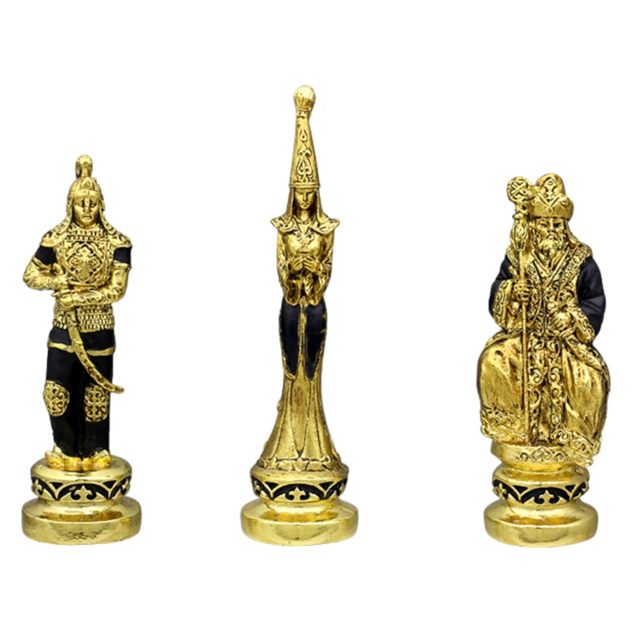 Шахматы Empire Барс 32,8х32,8х5,8 см, фигурки металл, золото, доска дерево, п/к