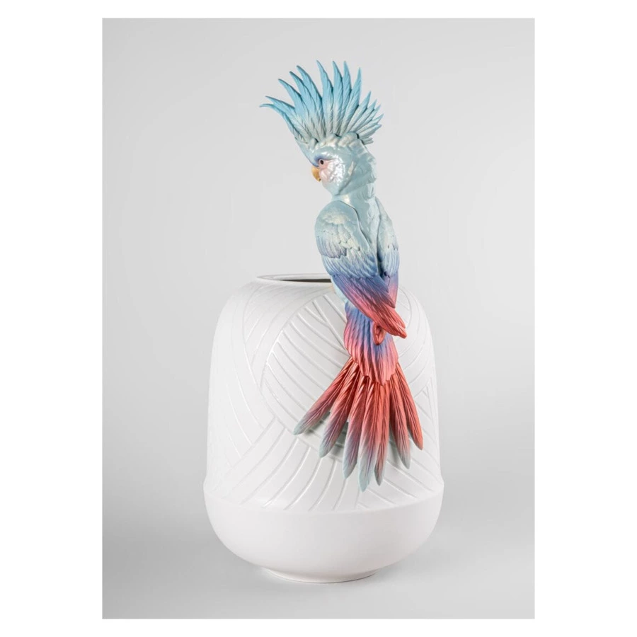 Ваза Lladro Какаду 51x27x24, фарфор
