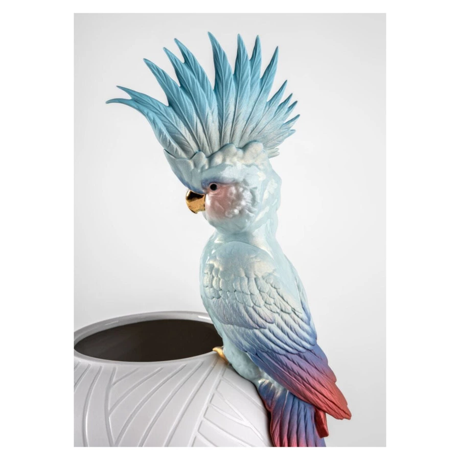 Ваза Lladro Какаду 51x27x24, фарфор