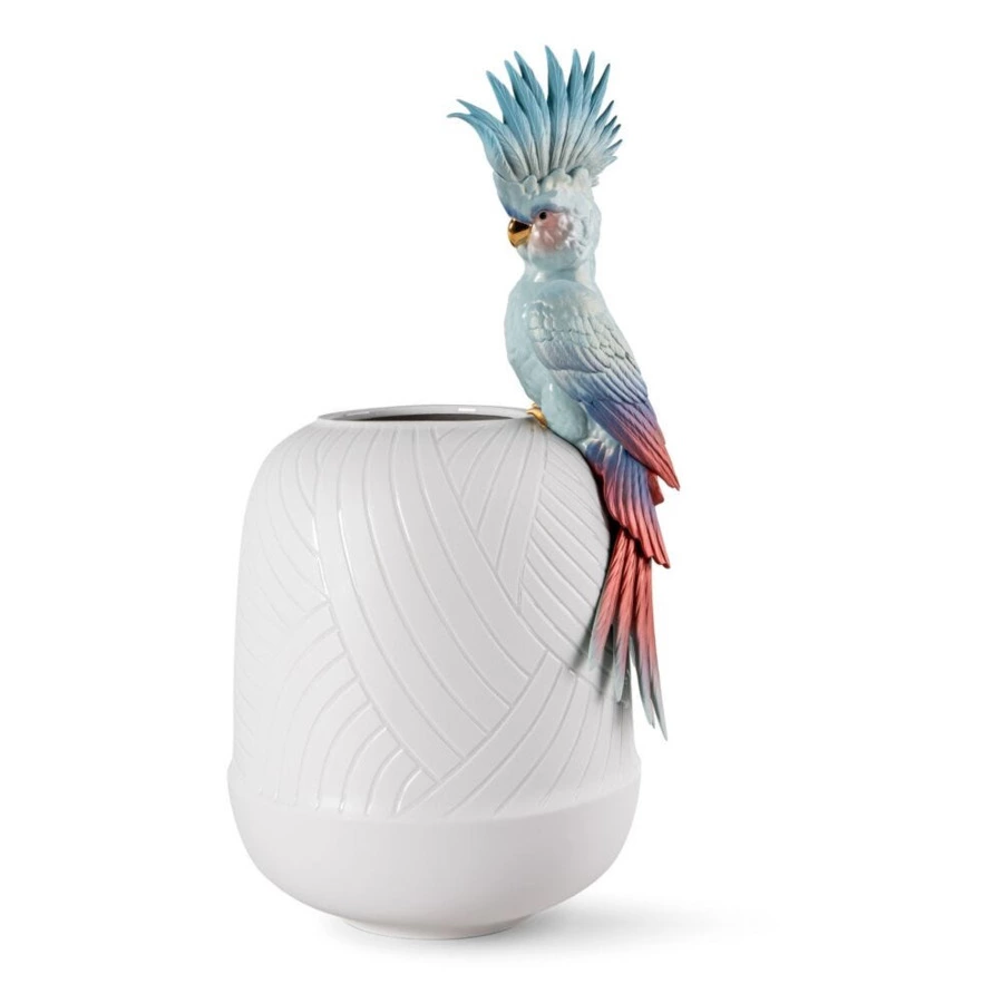 Ваза Lladro Какаду 51x27x24, фарфор