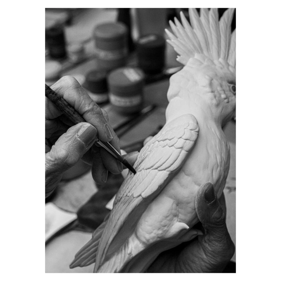 Ваза Lladro Какаду 51x27x24, фарфор