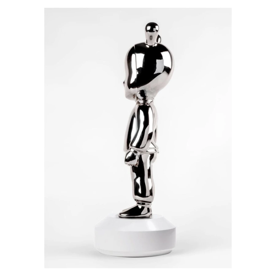 Фигурка Lladro Гость большой 19х52 см, фарфор, серебристый