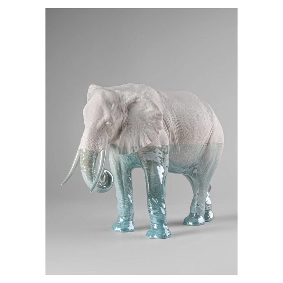 Фигурка Lladro Слон под водой 27x36x14 см, фарфор