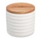 Банка для хранения Decor de table Home 350 мл, рельеф, керамика, акация, белая