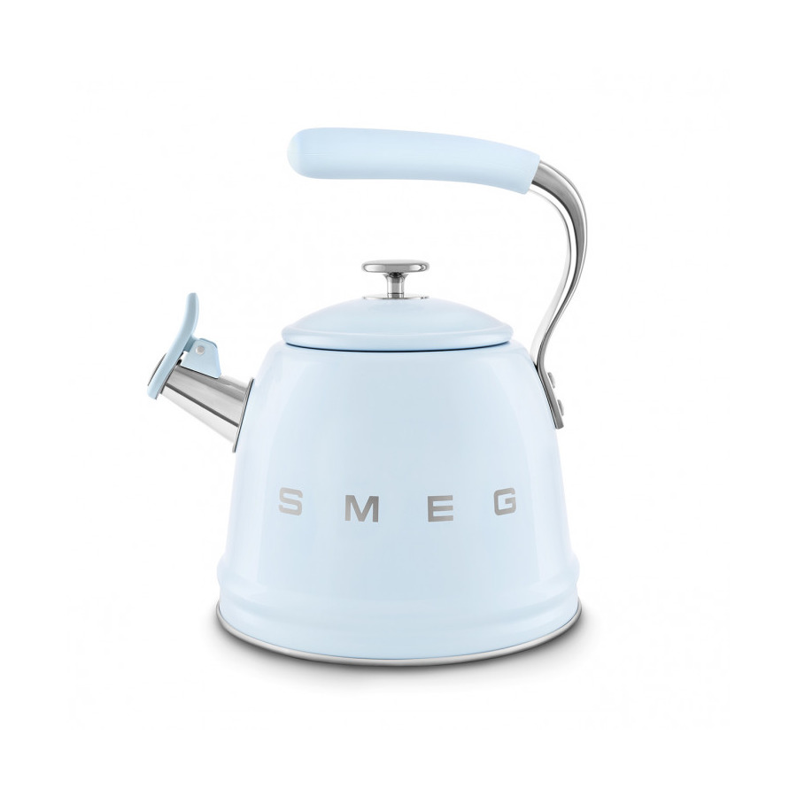 Чайник со свистком SMEG CKLW2001PB 2.3 л, пастельный голубой