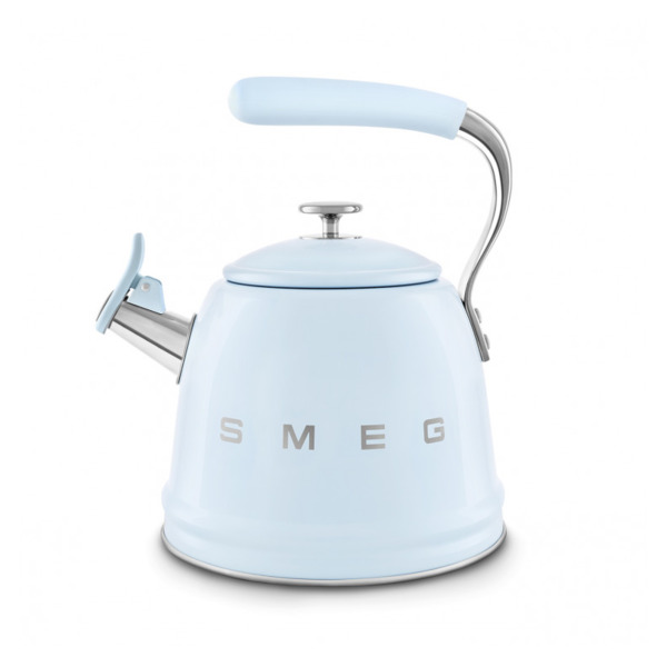 Чайник со свистком SMEG CKLW2001PB 2.3 л, пастельный голубой