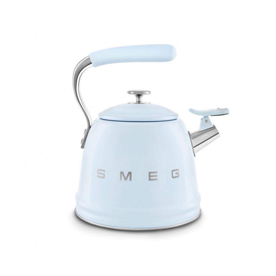 Чайник со свистком SMEG CKLW2001PB 2.3 л, пастельный голубой