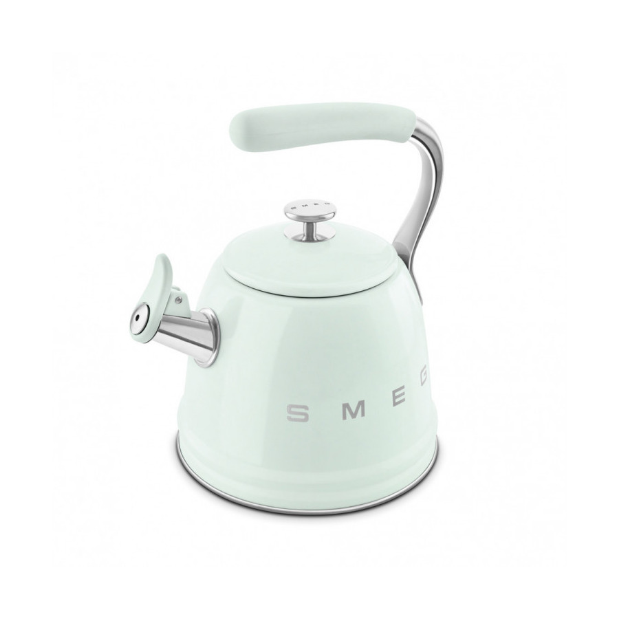 Чайник со свистком SMEG CKLW2001PG 2.3 л, пастельный зелёный