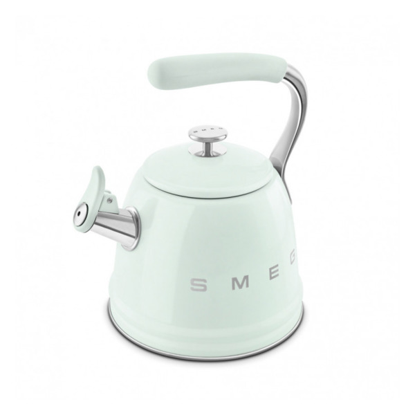 Чайник со свистком SMEG CKLW2001PG 2.3 л, пастельный зелёный