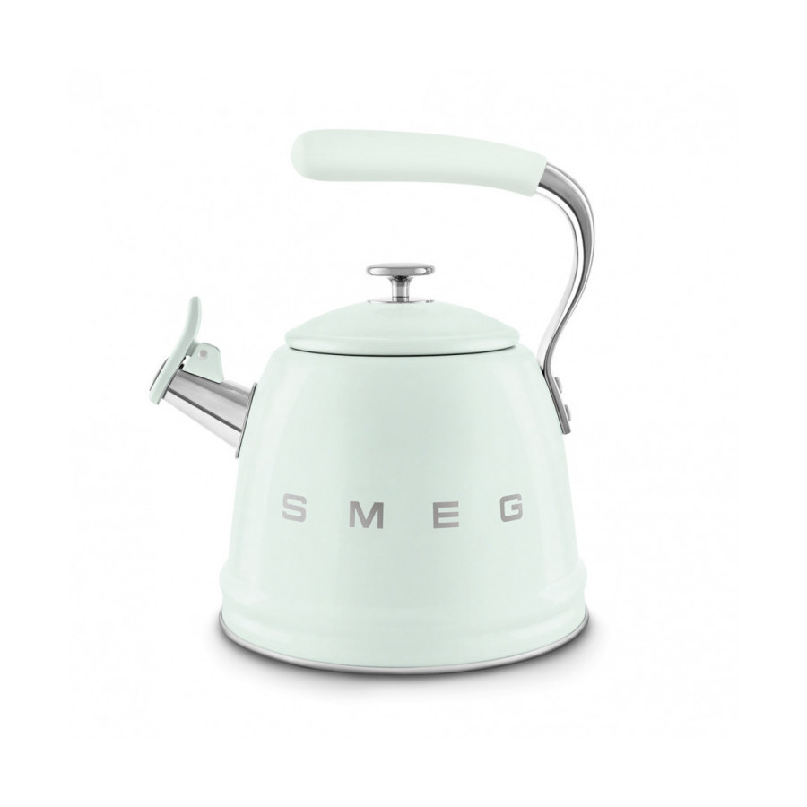 Чайник со свистком SMEG CKLW2001PG 2.3 л, пастельный зелёный