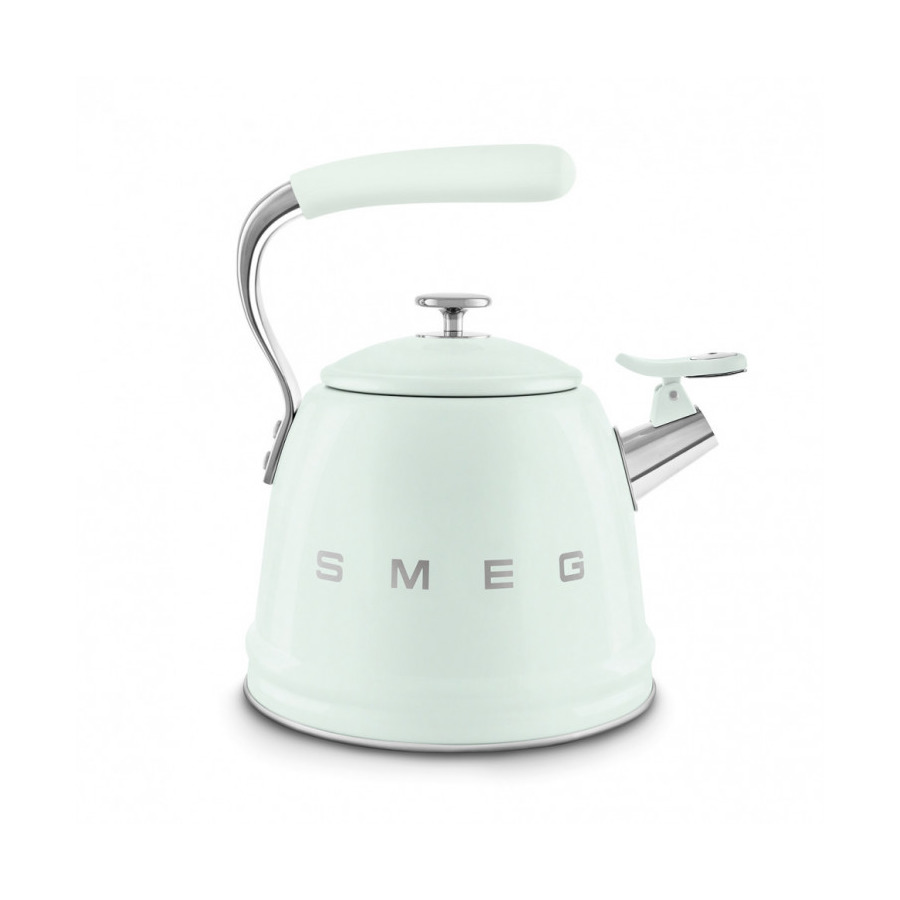 Чайник со свистком SMEG CKLW2001PG 2.3 л, пастельный зелёный