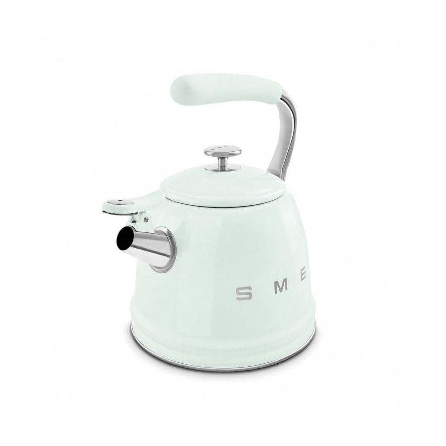 Чайник со свистком SMEG CKLW2001PG 2.3 л, пастельный зелёный