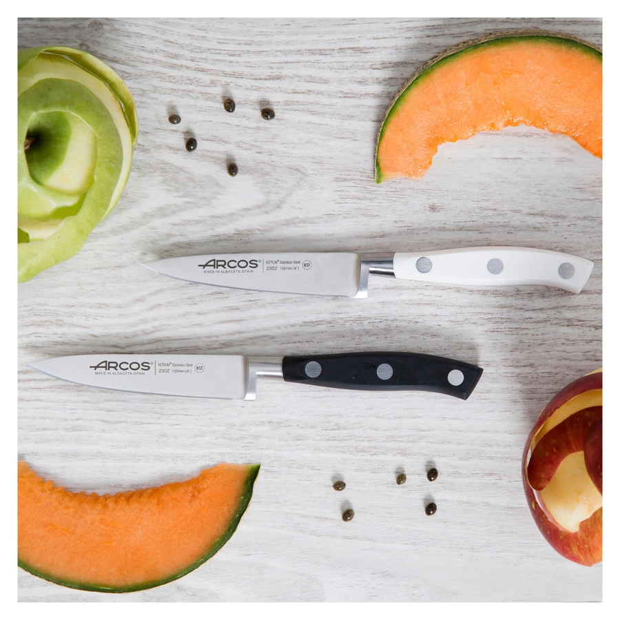 Набор кухонных ножей «поварская тройка» в подставке Arcos Riviera, 3 шт, сталь кованая, п/к