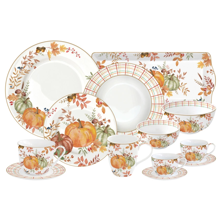 Набор кофейных пар Easy Life Тыква 110 мл, 2 шт, фарфор, п/к