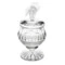 Конфетница на ножке Decor de table Париж Гингко 12,5х20 см, хрусталь, цветок морозный белый