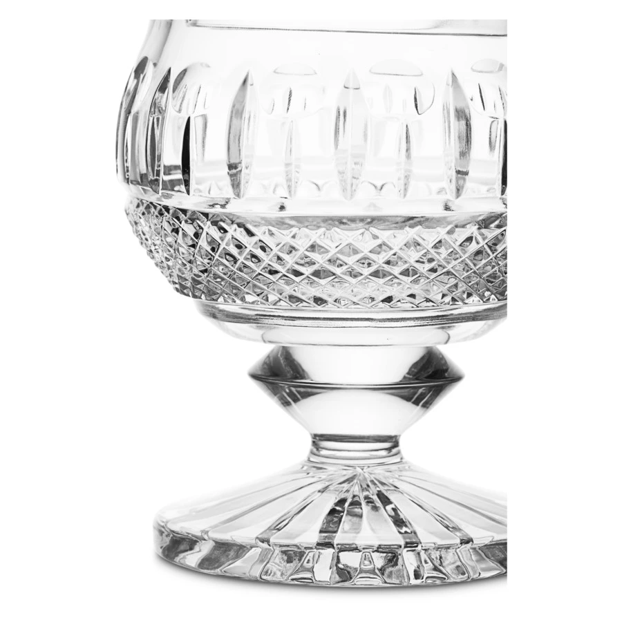 Конфетница на ножке Decor de table Париж Гингко 12,5х20 см, хрусталь, цветок морозный белый