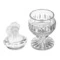Конфетница на ножке Decor de table Париж Гингко 12,5х20 см, хрусталь, цветок морозный белый