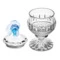 Конфетница на ножке Decor de table Париж Гингко 12,5х20 см, хрусталь, цветок пурпурно-голубой