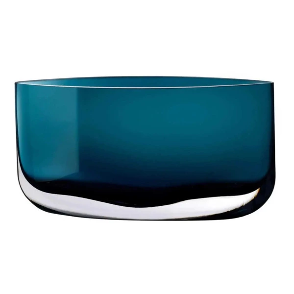 Ваза Nude Glass Лезвие 20х39,5 см, стекло хрустальное, сине-зеленая