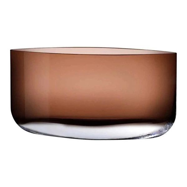 Ваза Nude Glass Лезвие 20х39,5 см, стекло хрустальное, карамельная