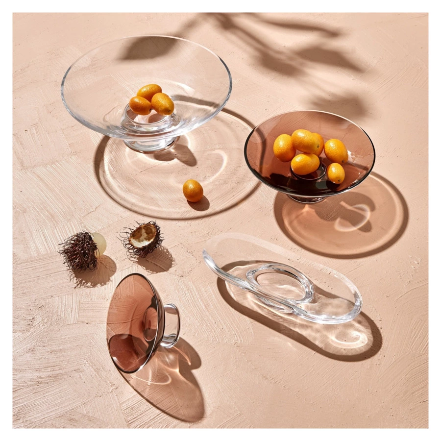 Чаша декоративная Nude Glass Силуэт 22 см, стекло хрустальное, прозрачная