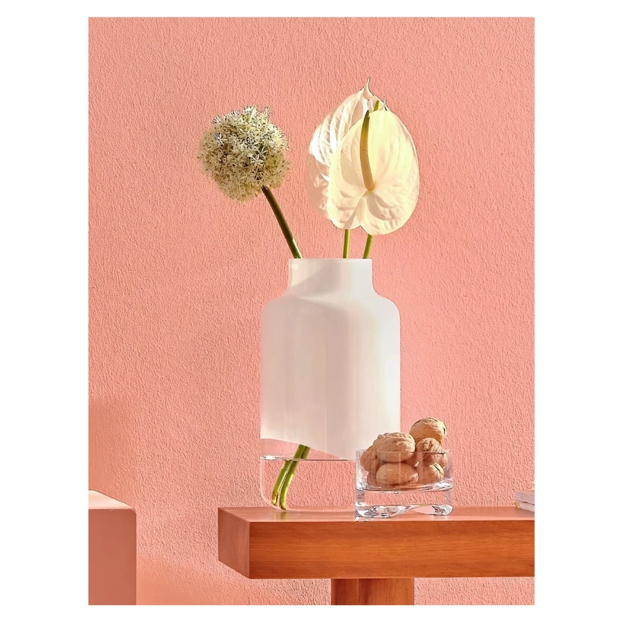 Ваза Nude Glass Магнолия 32 см, стекло хрустальное, опалово-белая