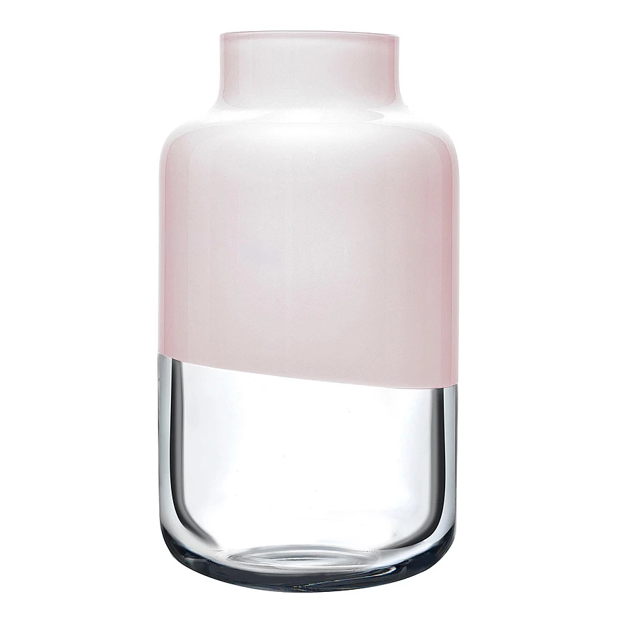 Ваза Nude Glass Магнолия 32 см, стекло хрустальное, опалово-розовая
