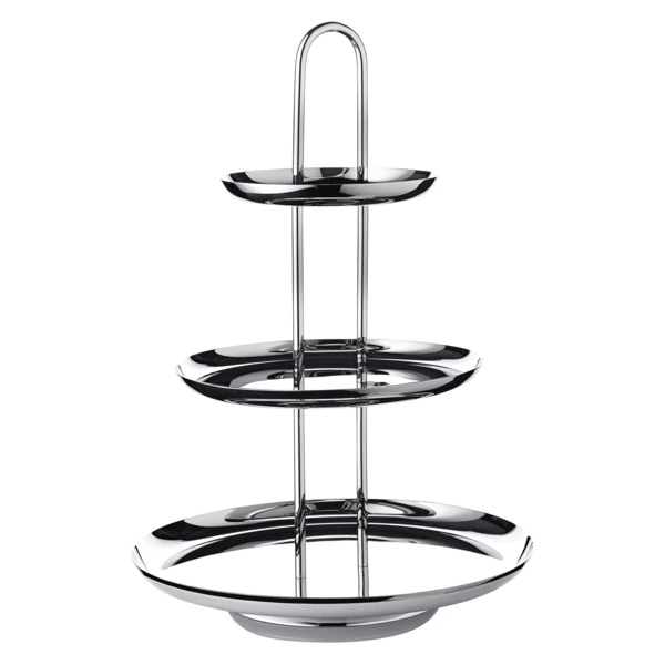 Блюдо трехъярусное Edzard Апус h40 см, сталь нержавеющая