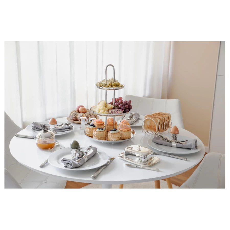 Блюдо трехъярусное Edzard Апус h40 см, сталь нержавеющая