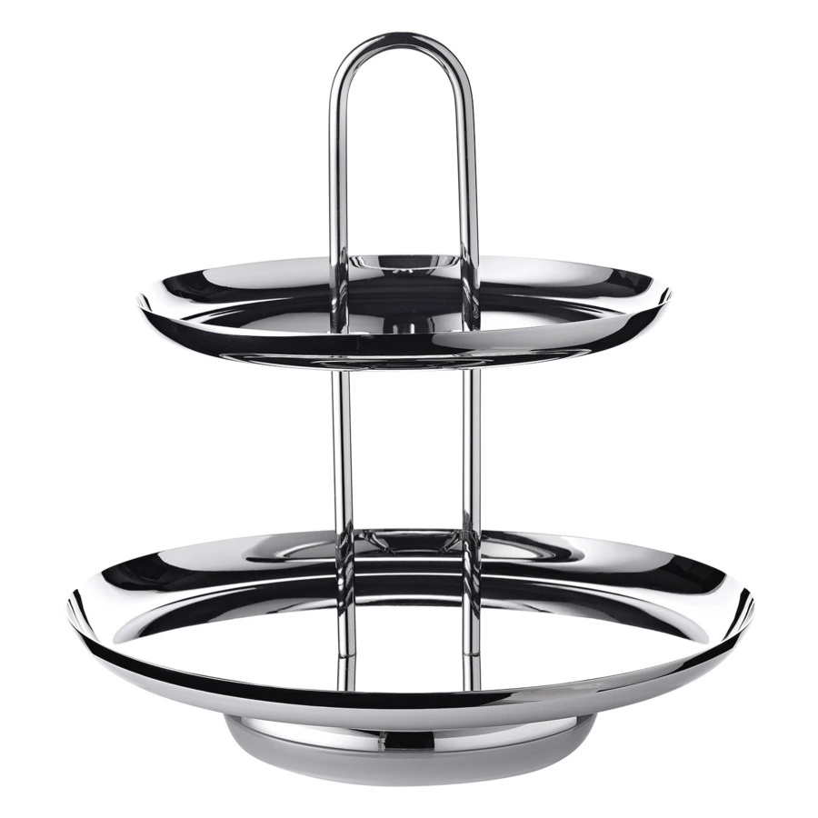 Блюдо двухъярусное Edzard Апус h28 см, сталь нержавеющая