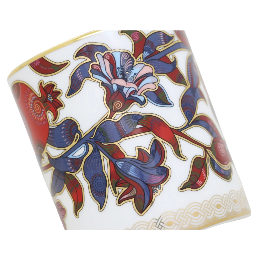 Чашка чайная с блюдцем Empire Гранат 320 мл, фарфор твердый, золотая деколь, п/к