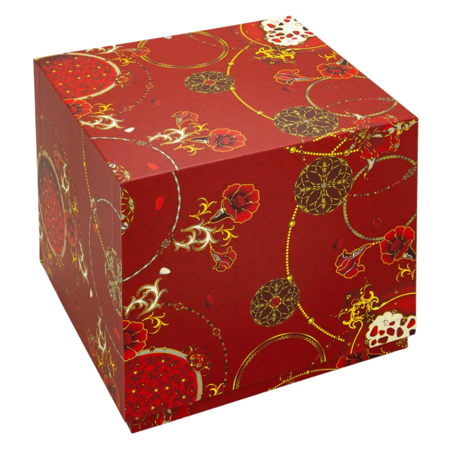 Чашка чайная с блюдцем Empire Гранат 320 мл, фарфор твердый, золотая деколь, п/к