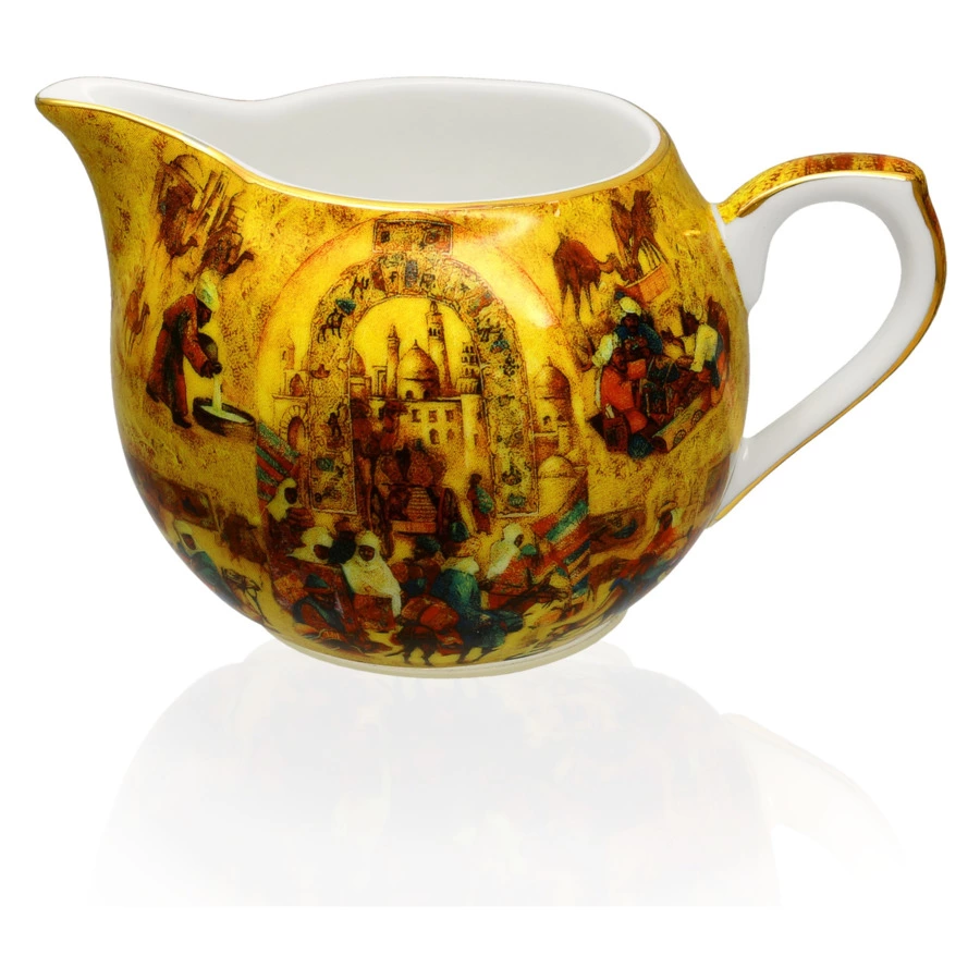 Сервиз чайный с пиалами Empire Шелковый путь на 6 персон 9 предметов,фарфор костяной, золотая деколь