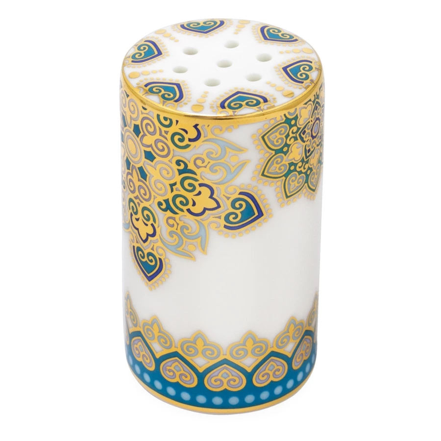 Сервиз столовый Empire Туркуаз на 6 персон 98 предметов, фарфор, золотая деколь, бирюзовый, п/к