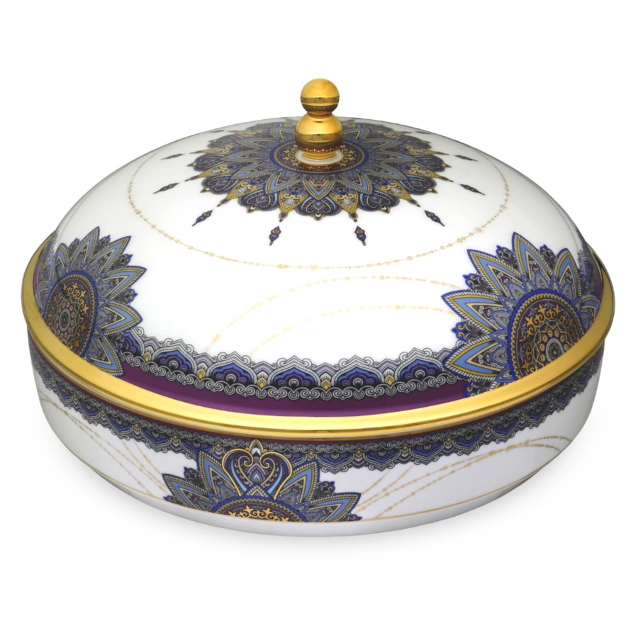 Сервиз чайный Empire Принцесса на 6 персон 17 предметов, фарфор твердый, золотая деколь, п/к