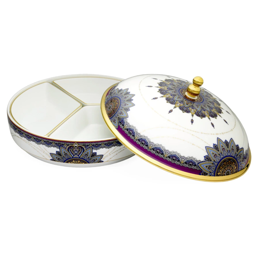 Сервиз чайный Empire Принцесса на 6 персон 17 предметов, фарфор твердый, золотая деколь, п/к