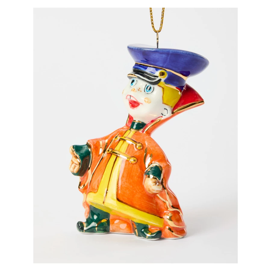 Игрушка елочная Лефортовский фарфор Вовка из 3/9 царства 5х6,2х10,4 см, фарфор, ручная работа, п/к