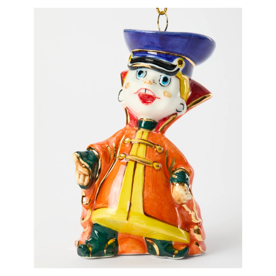 Игрушка елочная Лефортовский фарфор Вовка из 3/9 царства 5х6,2х10,4 см, фарфор, ручная работа, п/к