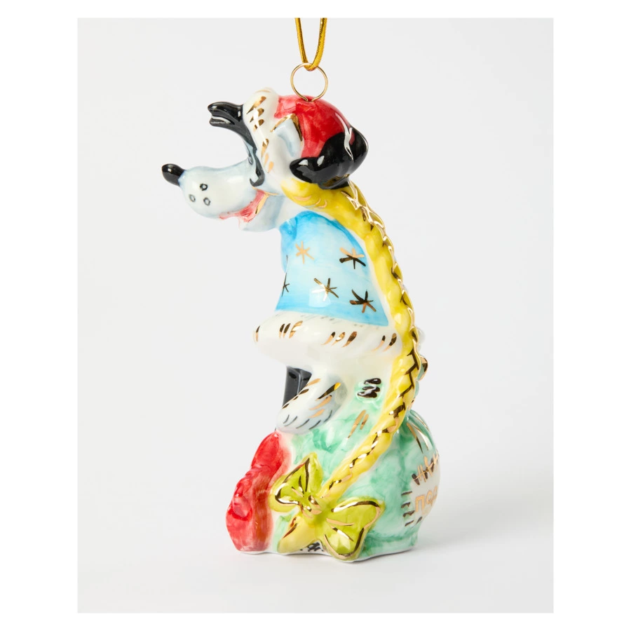 Игрушка елочная Лефортовский фарфор Волк в шубе Ну, погоди! 4х5х11,5 см, фарфор, ручная работа, п/к