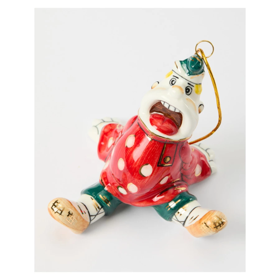 Игрушка елочная Лефортовский фарфор Двое из ларца 8х8,7х9 см, фарфор, ручная работа, п/к