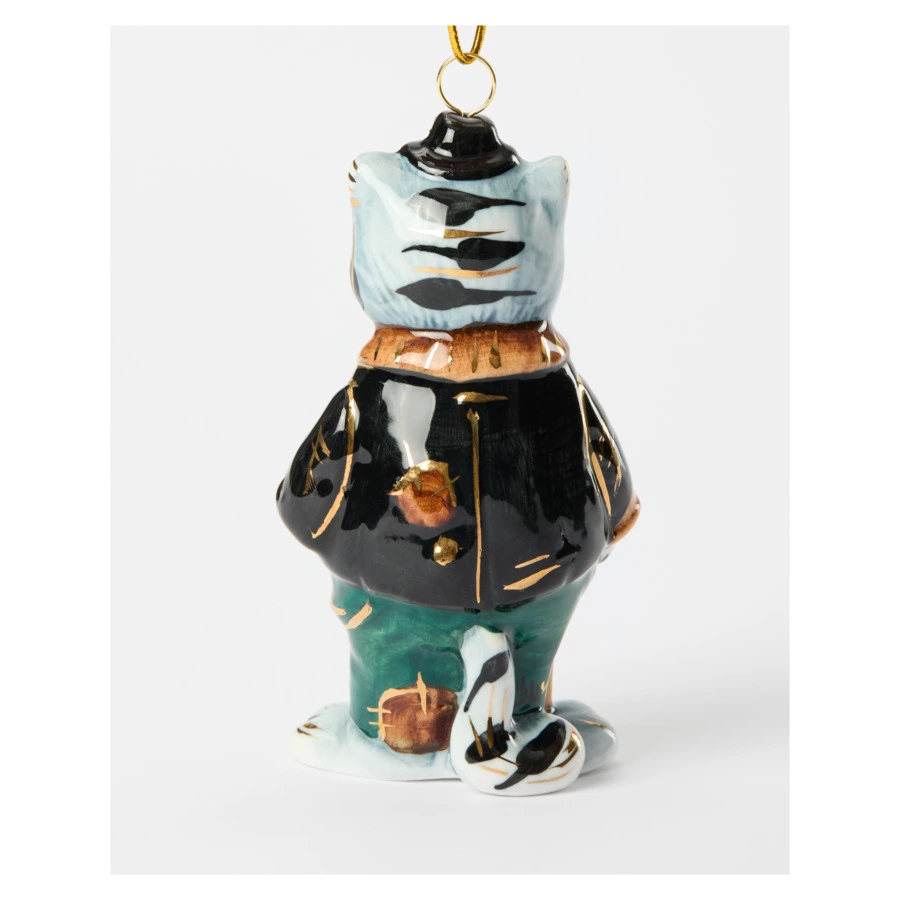 Игрушка елочная Лефортовский фарфор Кот Базилио 5,5х4х10,5 см, фарфор, ручная работа, п/к