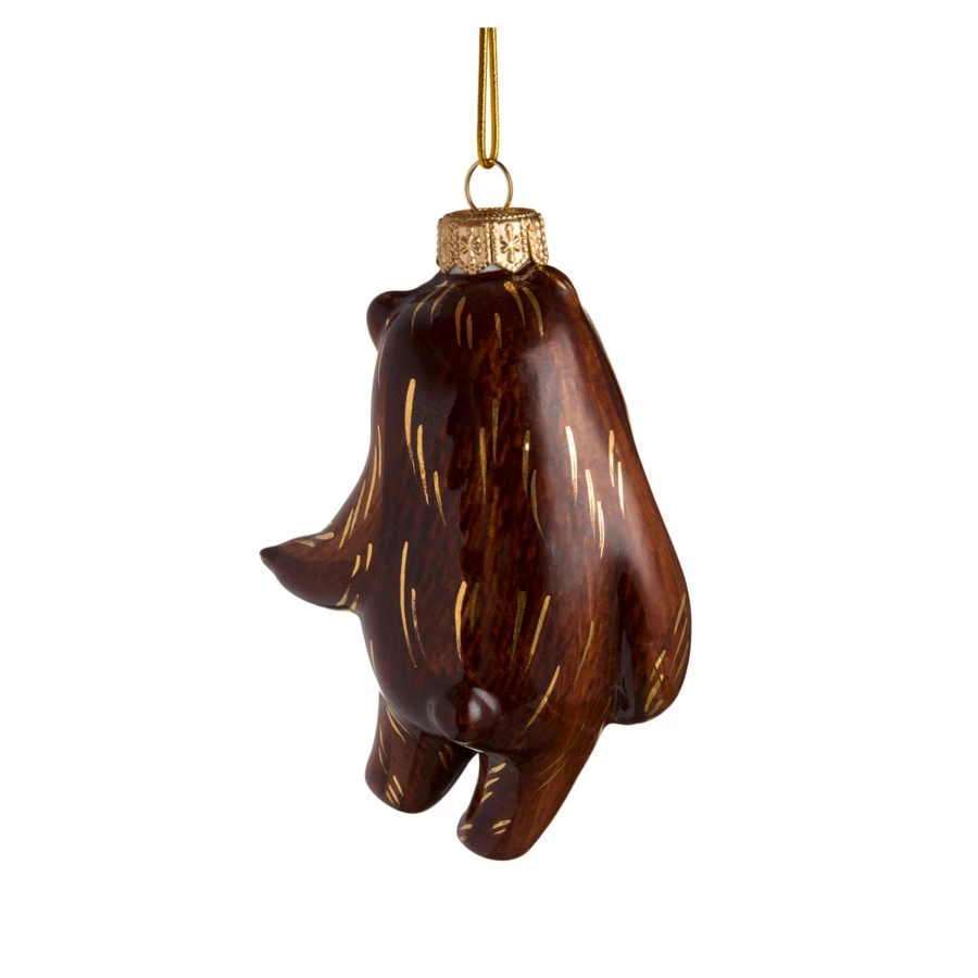 Игрушка елочная Лефортовский фарфор Медвежонок в тумане 7,5х4,5х10,5 см, фарфор, ручная работа, п/к