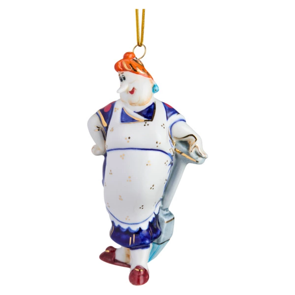 Игрушка елочная Лефортовский фарфор Фрекен Бок 5х7х12,5 см, фарфор, ручная работа, п/к
