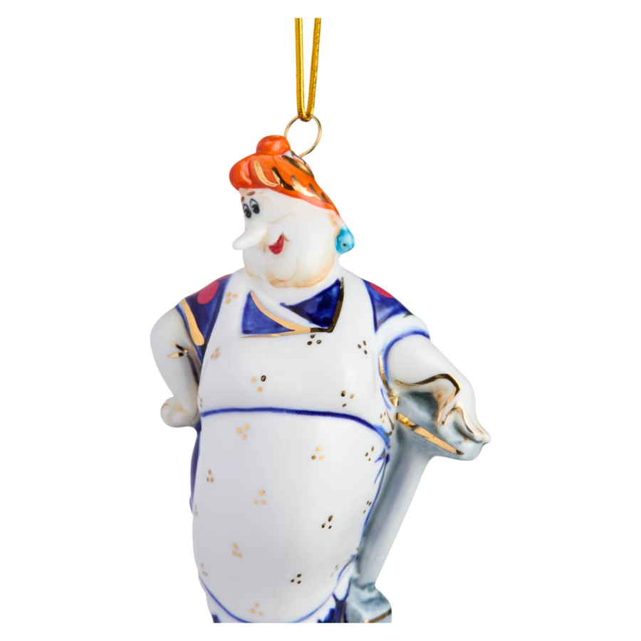 Игрушка елочная Лефортовский фарфор Фрекен Бок 5х7х12,5 см, фарфор, ручная работа, п/к