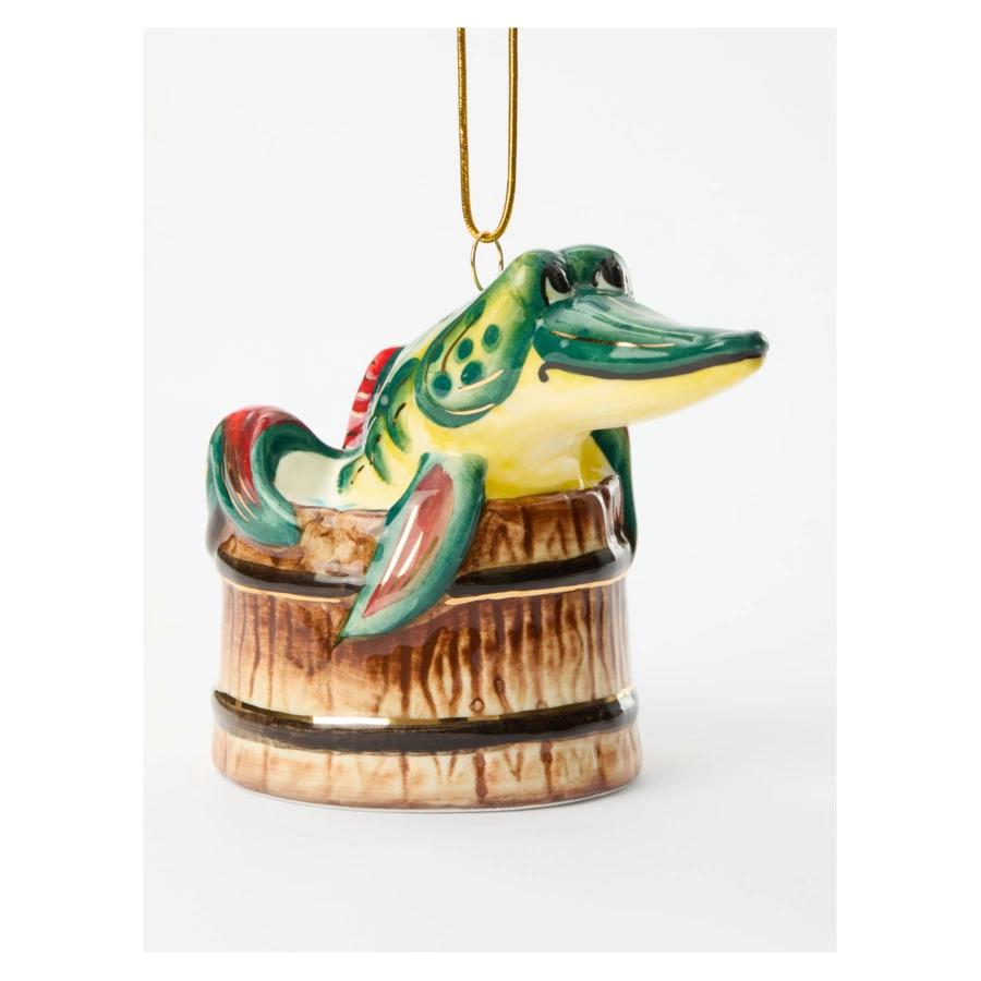 Игрушка елочная Лефортовский фарфор Щука 6,5х10,5х8 см, фарфор, ручная работа, п/к