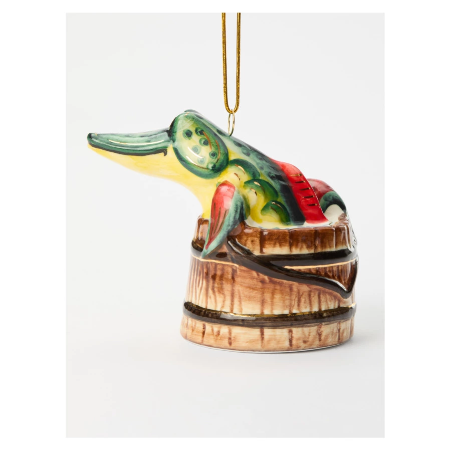 Игрушка елочная Лефортовский фарфор Щука 6,5х10,5х8 см, фарфор, ручная работа, п/к